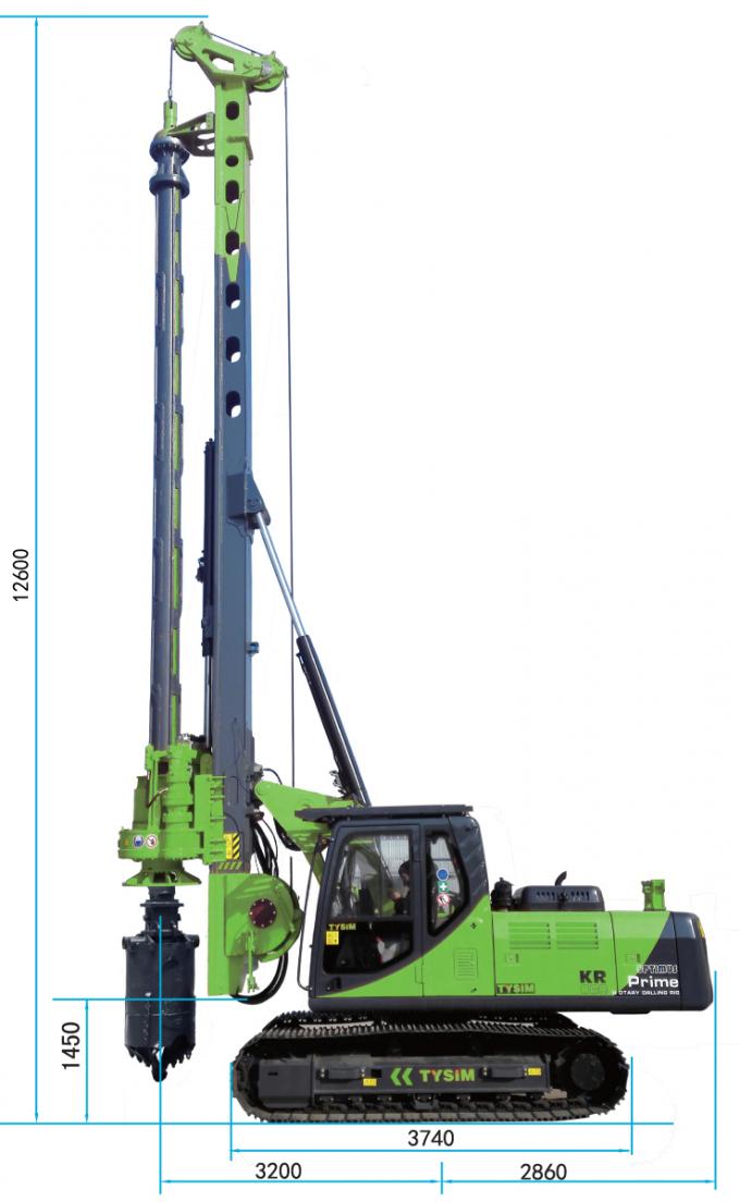 Speed of rotation 8~30 rpm Well Hydraulic Rotary Boring Piling Rig Machine With 8~30 Rpm Rotation Speed KR80A