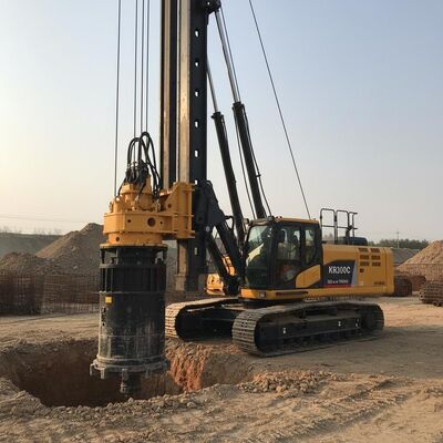 KR300C Rotary Piling Rig Machine dengan 320 kN.m Torsi untuk 54m kedalaman pengeboran dan diameter 2500mm