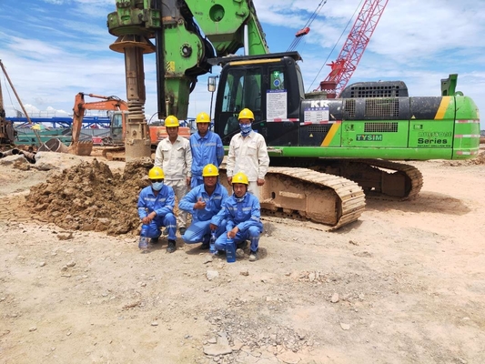 KR220C 64/51m Perangkat Piling Hidraulik Generasi Platform Kontrol Elektronik Perangkat Piling Hidraulik