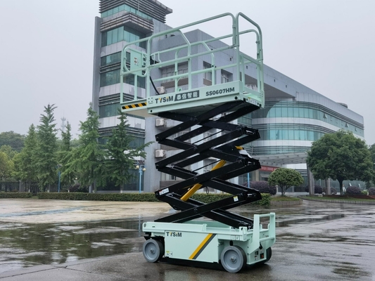 TS6 Bekerja Hidrolik Mobile Scissor Lift 7.8m Lokakarya Motor Listrik Stasioner
