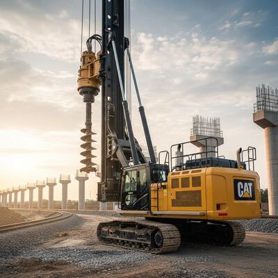 Heavy Duty KR300C Rotary Piling Rig dengan kedalaman pengeboran maksimum 54m 320kN.m Torsi dan Diameter Pengeboran 2500mm