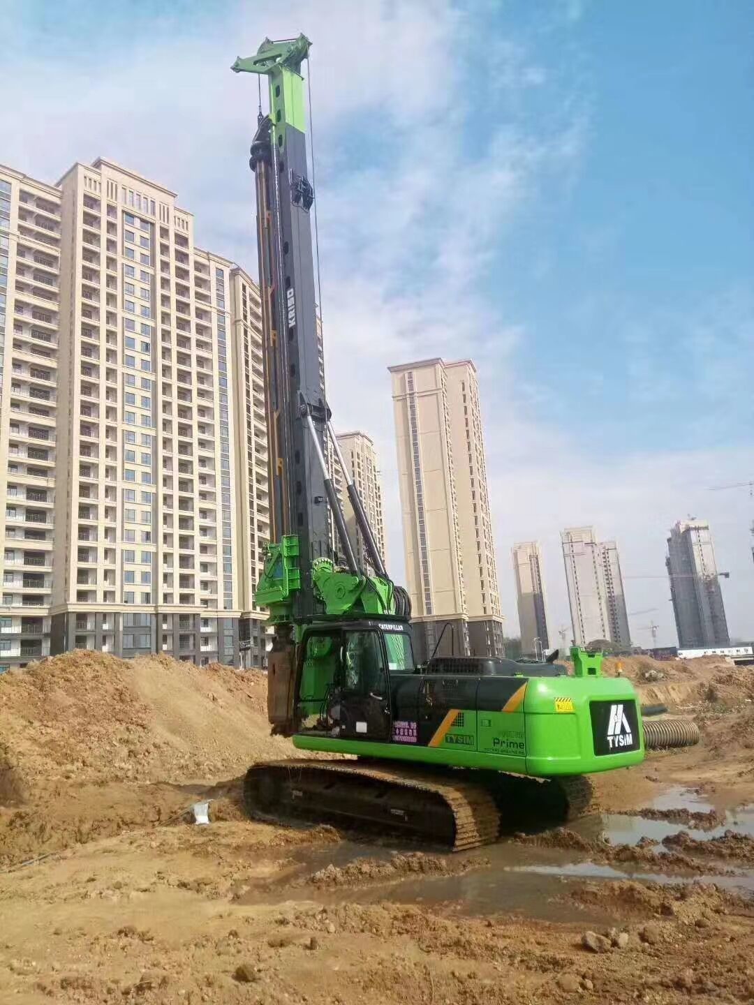 Rpm Power Rig KR150C Hidrolik Piling Rig 52m Kedalaman 1500mm Dia Bored Pile Driving ...