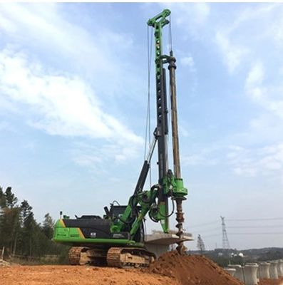 Rig Pengeboran Hidrolik Rotary 20m Kr60c Dengan Konstruksi Cat Chassis Pile Foundation