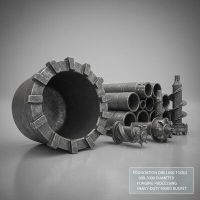 Alat pengeboran fondasi dengan diameter 600-3000 dan pengolahan tempa untuk beban berat 990kg berat ember