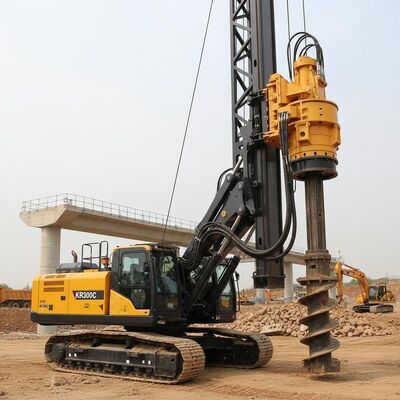KR300C Hydraulic Rotary Drilling Rig dengan kedalaman pengeboran 54m Diameter 2500mm dan torsi 320kN.m untuk proyek skala besar