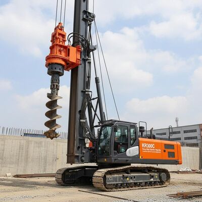 Heavy Duty Hydraulic Piling Rig KR300C dengan kedalaman pengeboran 54m Diameter 2500mm dan torsi 320kN.m