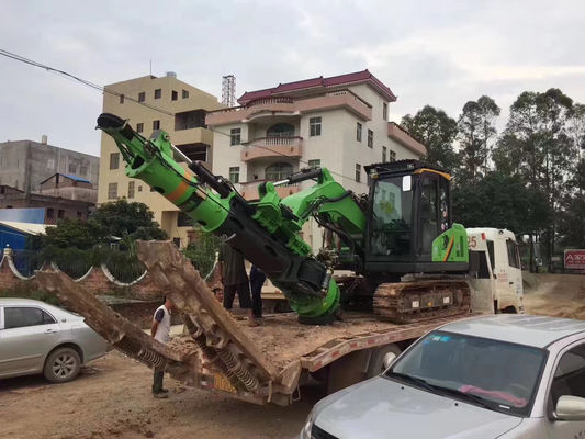 Micro Piling Rig dengan 40 kN.m Torsi 18 m Kedalaman dan 300-800 mm Dia untuk pondasi peternakan surya